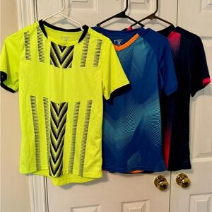 3 Pack Youth XL V-Neck Dry Fit T-Shirts – Performance Athletic Tees